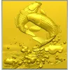 Koi Embrace - high-relief STL panel for CNC
