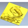 Koi Embrace - high-relief STL panel for CNC