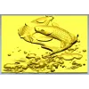 Koi Embrace - high-relief STL panel for CNC