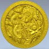 Koi & Lotus Round Relief - STL 3D Model for CNC