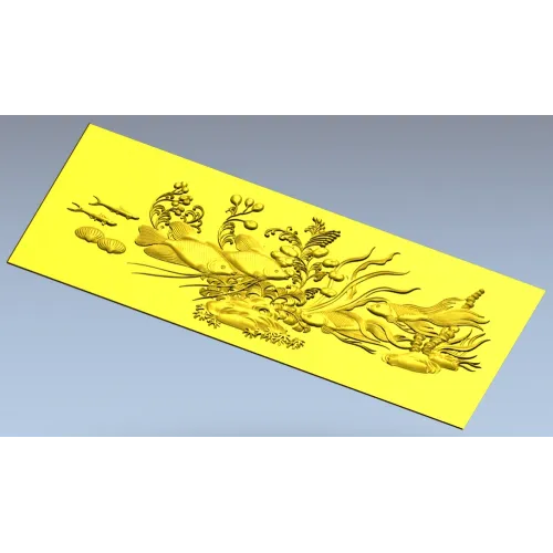 Панно "Подводные карпы" - stl модель для ЧПУ