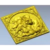 Рысь в медальоне - 3D панно STL для ЧПУ