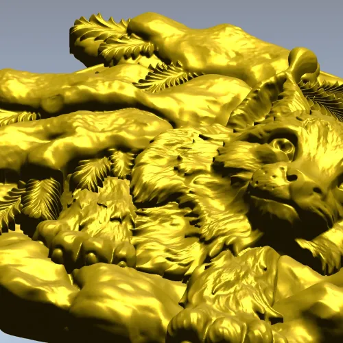 3D модель STL - барельеф "Лесная рысь" для ЧПУ