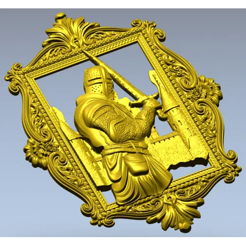 Рельеф "Рыцарь у ворот" - 3D модель STL для ЧПУ