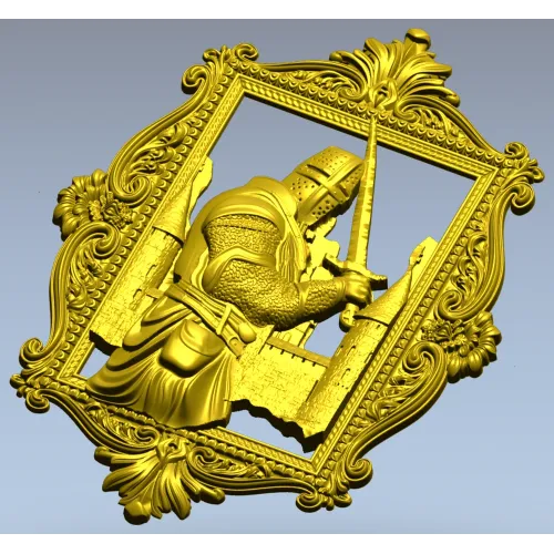 Рельеф "Рыцарь у ворот" - 3D модель STL для ЧПУ