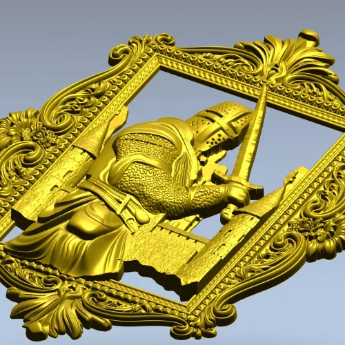 Рельеф "Рыцарь у ворот" - 3D модель STL для ЧПУ