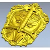 Рыцарский визир в барочном обрамлении - 3D модель STL для ЧПУ