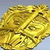 Рыцарский визир в барочном обрамлении - 3D модель STL для ЧПУ