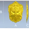 Рыцарский визир в барочном обрамлении - 3D модель STL для ЧПУ