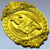 Овальный медальон с рыцарём - 3D модель STL для ЧПУ