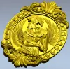Овальный медальон с рыцарём - 3D модель STL для ЧПУ