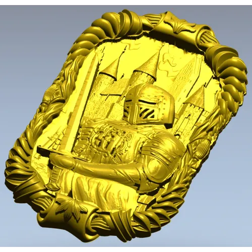 Страж Замка - 3D модель панно для ЧПУ (STL)