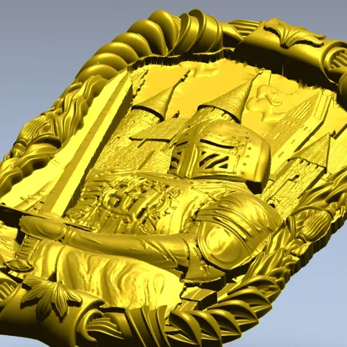 Страж Замка - 3D модель панно для ЧПУ (STL)