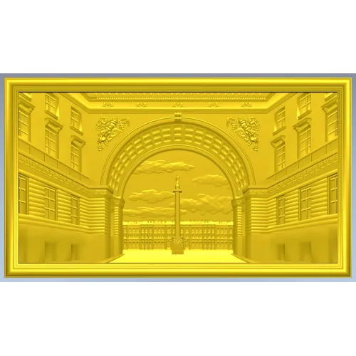 Palace Square arch relief - 3D STL model for CNC