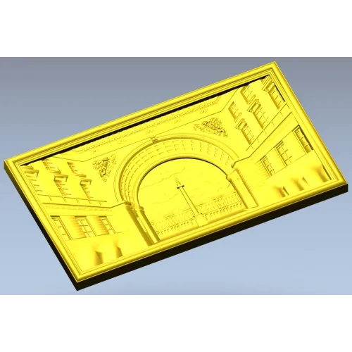 Palace Square arch relief - 3D STL model for CNC