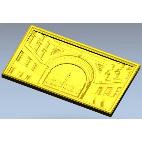 Palace Square arch relief - 3D STL model for CNC