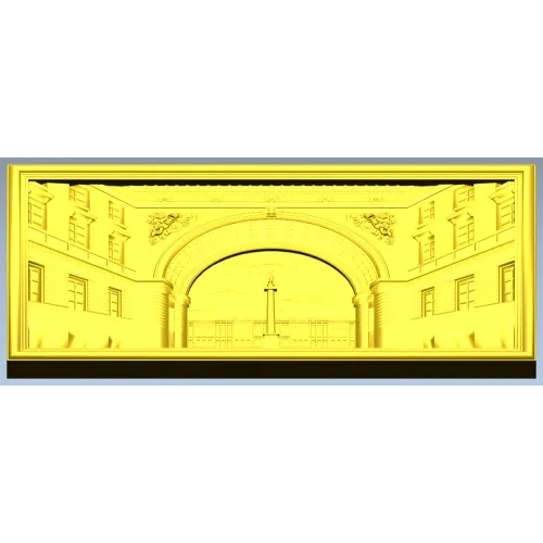 Palace Square arch relief - 3D STL model for CNC