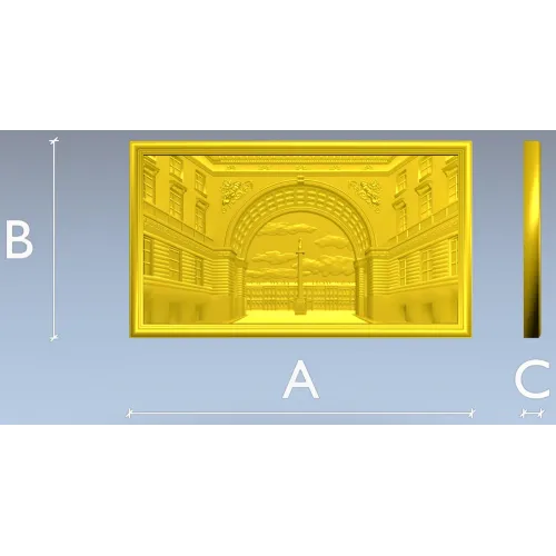 Palace Square arch relief - 3D STL model for CNC