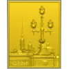 Saint Petersburg panorama relief STL for CNC milling