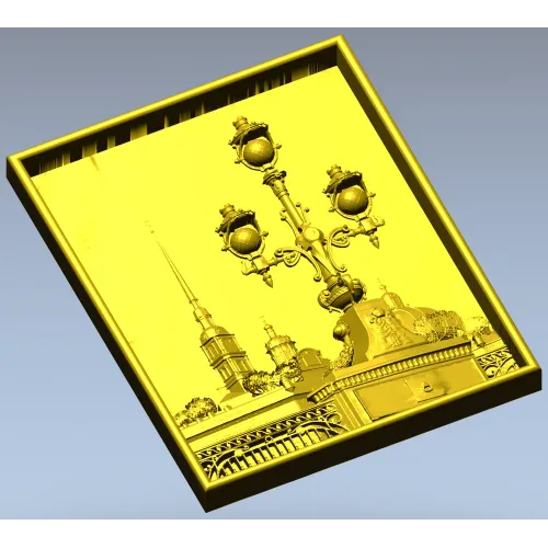 Saint Petersburg panorama relief STL for CNC milling