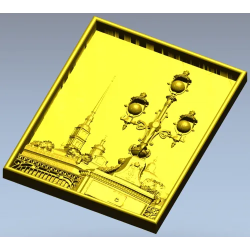 Saint Petersburg panorama relief STL for CNC milling