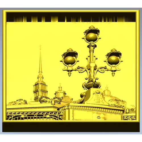 Saint Petersburg panorama relief STL for CNC milling