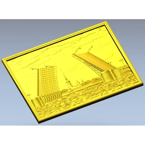 Петербургские разводные мосты - 3D панно в формате STL