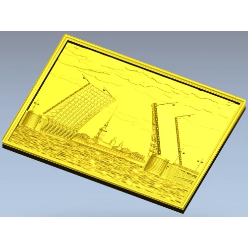 Петербургские разводные мосты - 3D панно в формате STL