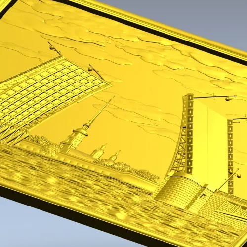 Петербургские разводные мосты - 3D панно в формате STL
