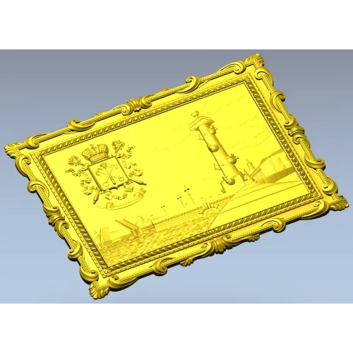 STL панно "Невская Панорама" - 3D модель для ЧПУ