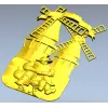 3D модель STL - Санчо у мельниц для ЧПУ