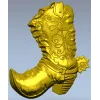 3D модель ковбойского сапога со шпорой (STL для ЧПУ)