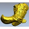 3D модель ковбойского сапога со шпорой (STL для ЧПУ)