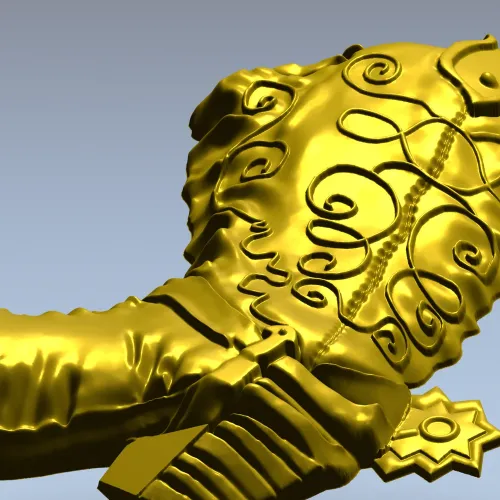 3D модель ковбойского сапога со шпорой (STL для ЧПУ)