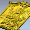 Rococo high-relief panel 3D model - Rendezvous in the Grove (STL for CNC)