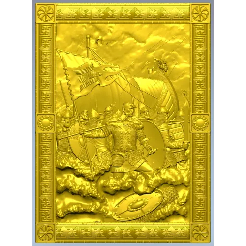 Sviatoslav bas-relief STL for CNC milling