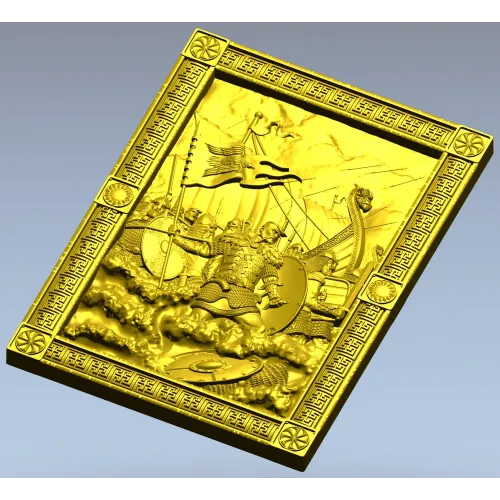 Sviatoslav bas-relief STL for CNC milling