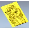 Иосиф Обручник с Младенцем - рельефная 3D модель STL для ЧПУ