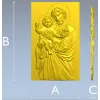Иосиф Обручник с Младенцем - рельефная 3D модель STL для ЧПУ