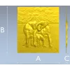 Рельефная 3D модель "Семья слонов" - панно для ЧПУ в формате STL