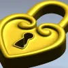 Сердечный замочек - 3D модель STL для ЧПУ