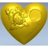 Сердце с розой и надписью "ЛЮБЛЮ!" - 3D модель STL для ЧПУ