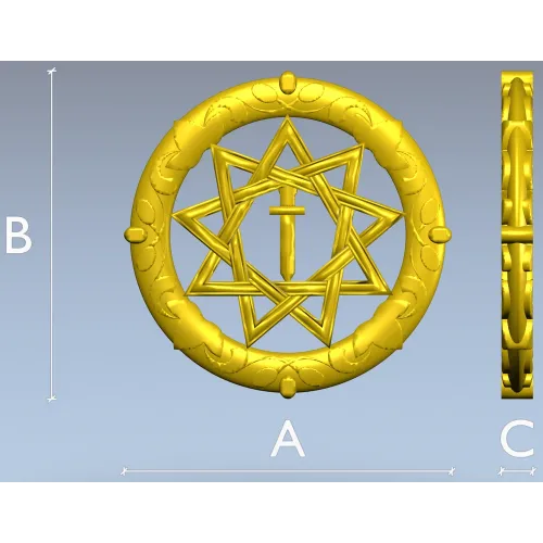 Знак Вечной Звезды - 3D модель STL для ЧПУ