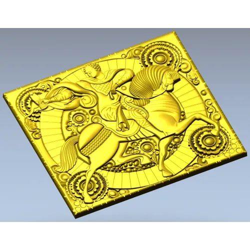 Gallant Horseman Relief - STL 3D model for CNC carving