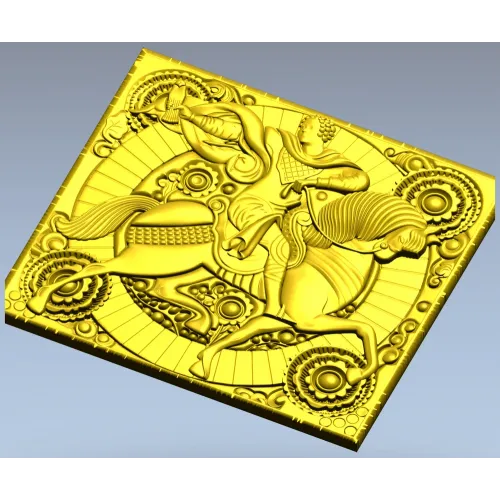 Gallant Horseman Relief - STL 3D model for CNC carving