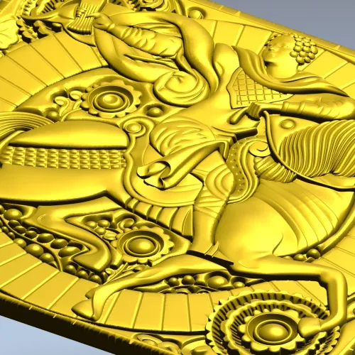 Gallant Horseman Relief - STL 3D model for CNC carving