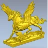 3D модель STL - Пегас на облаках для ЧПУ фрезера