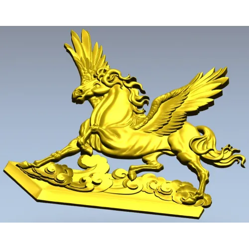 3D модель STL - Пегас на облаках для ЧПУ фрезера