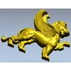 Крылатый лев - декоративный барельеф в формате STL для ЧПУ