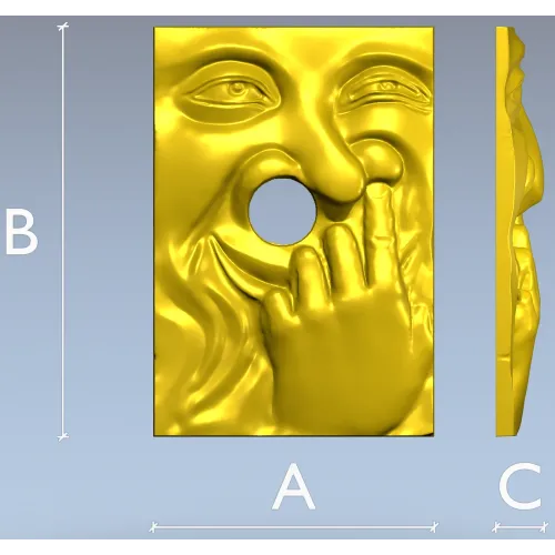 3D модель панели "Весёлый насмешник" в формате STL для ЧПУ